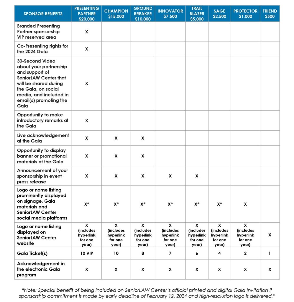 Gala Sponsor 2024 - SeniorLAW Center